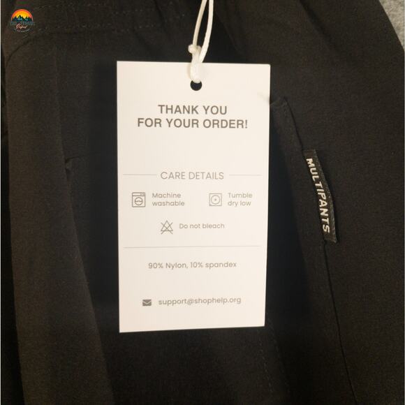 NWT Multipants Cropped Pants Black Scrubs Drawstring Waist Women's Size XL - Picture 11 of 12